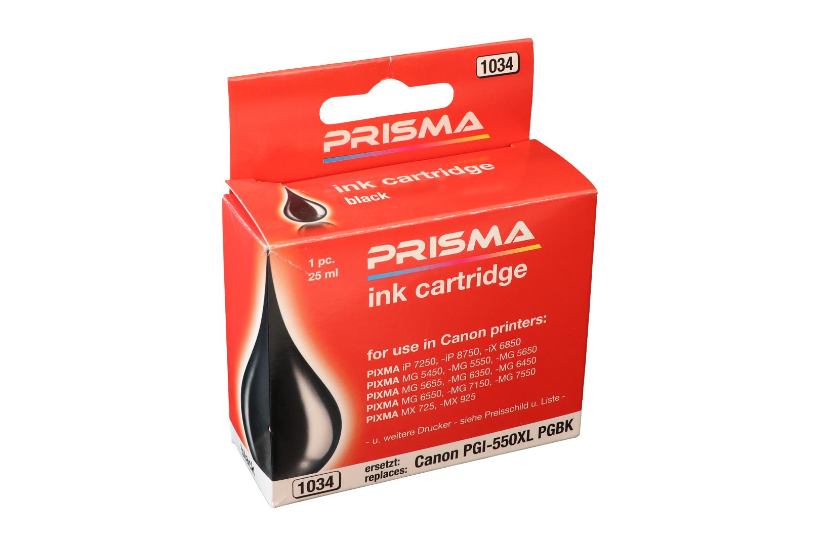 PRISMA 1034 Druckerpatrone für Canon Tintenstrahldrucker, schwarz, 25 ml