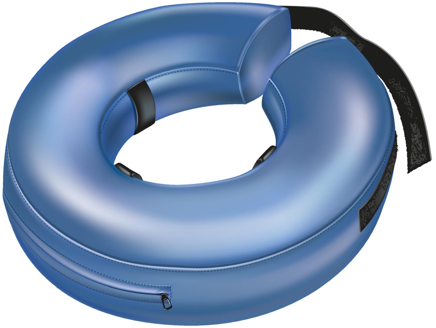 TRIXIE Schutzkragen, aufblasbar, S–M: 32–40 cm / 11 cm, blau