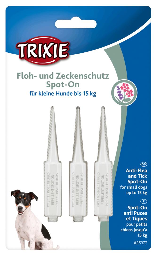 TRIXIE Floh- und Zeckenschutz Spot-On, kleine Hunde, 3 x 1,5 ml