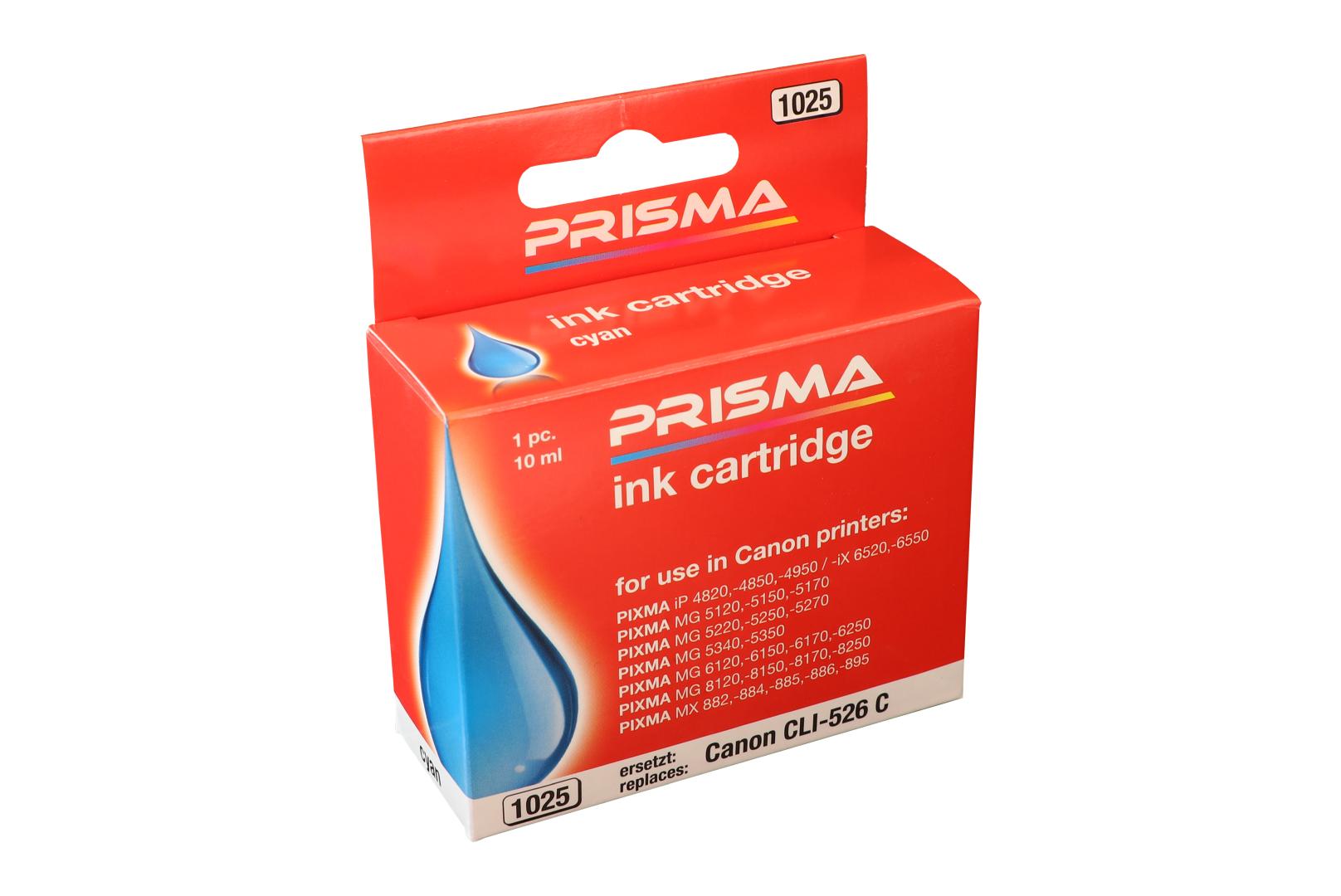 PRISMA 1025 Druckerpatrone für Canon Tintenstrahldrucker, cyan, 10 ml