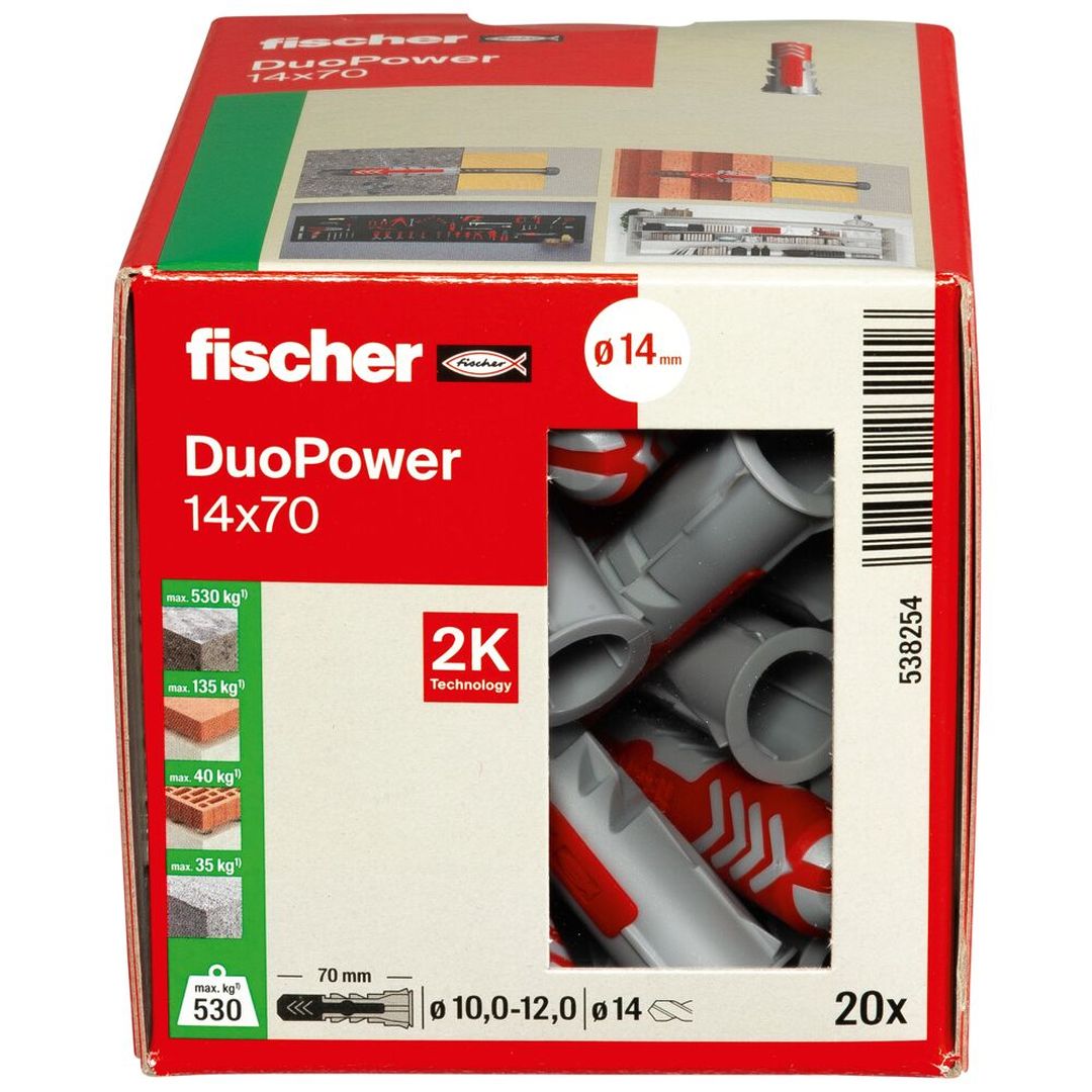 fischer Allzweckdübel DuoPower 14 x 70, 20 Stück