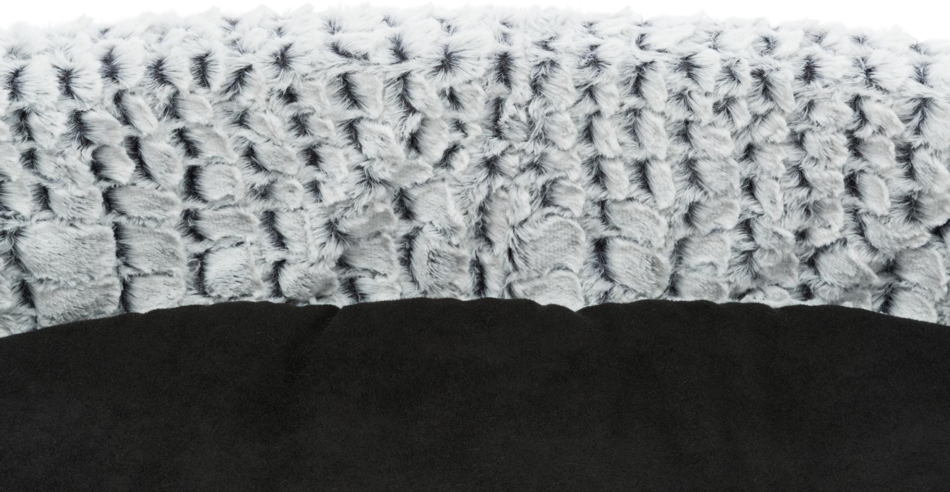 TRIXIE Vital Bett Lino, oval, 83 x 67 cm, schwarz / grau