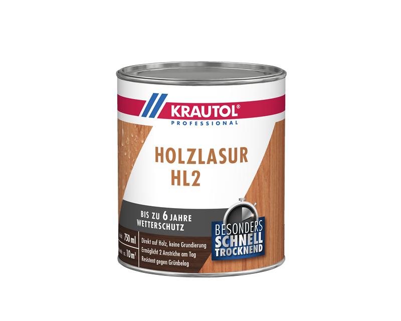 KRAUTOL Holzlasur HL2 teak, 2,5 l