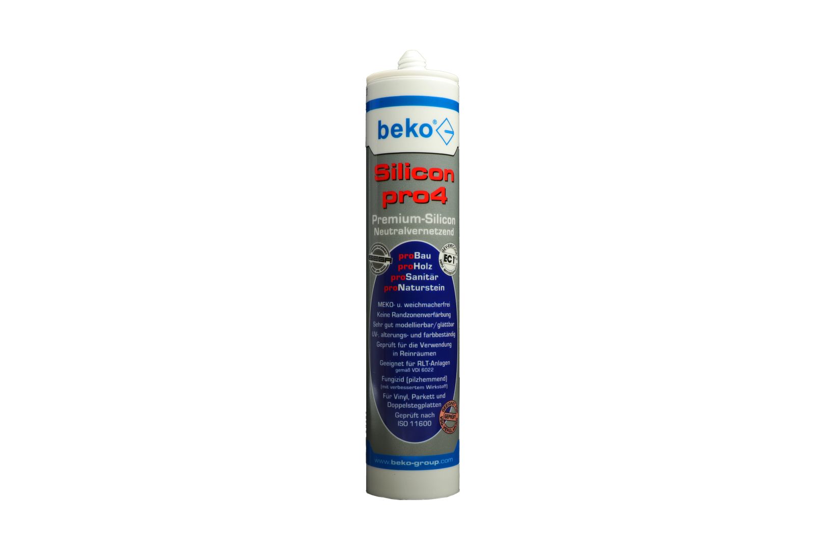 beko Silicon pro4, Premium-Silicon, Silikon-Dichtstoff, neutralvernetzend, dunkelbraun/mahagoni/teak, 310 ml