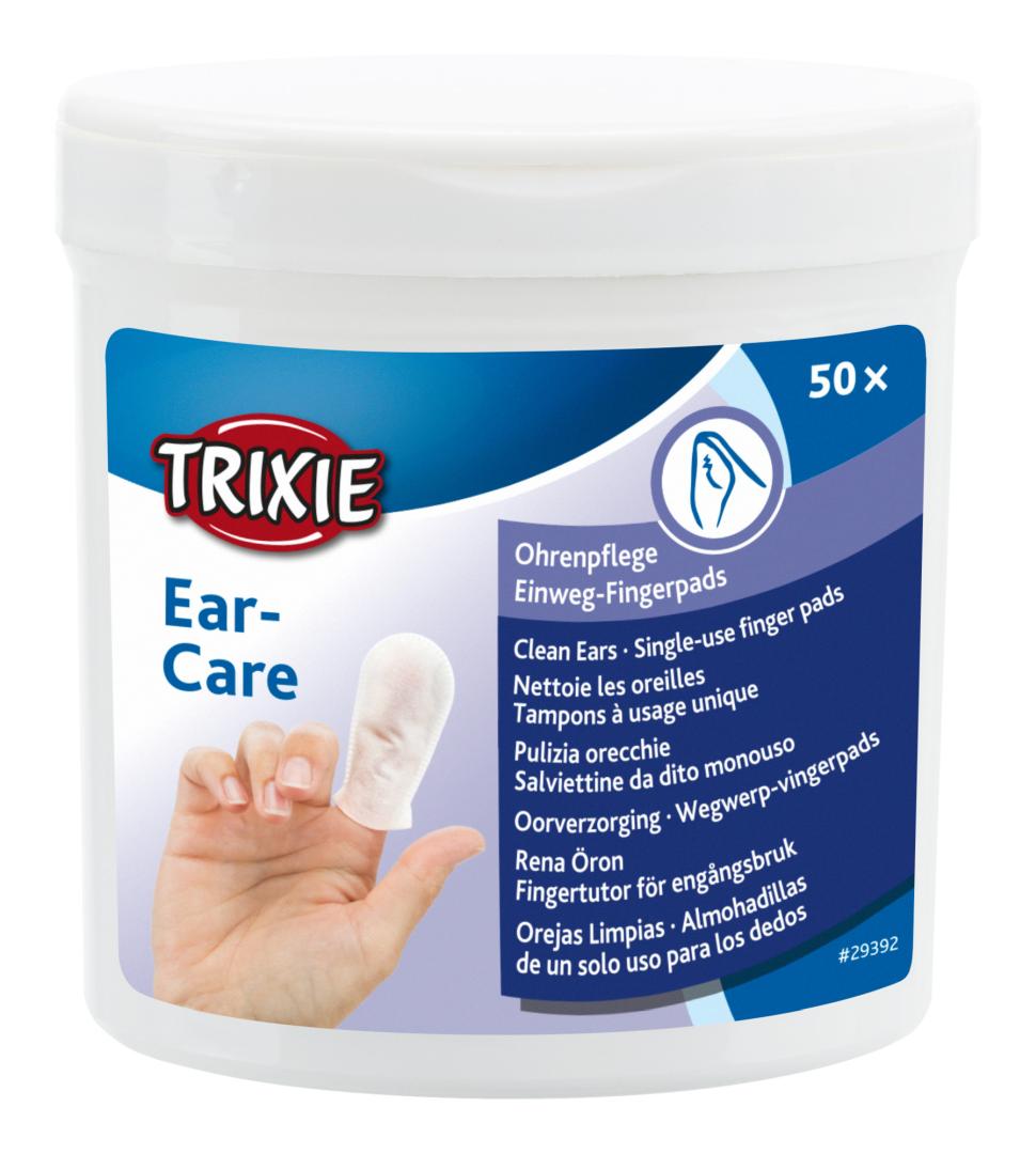 TRIXIE Ear Care Ohrenpflege, Fingerpads, 50 Stück