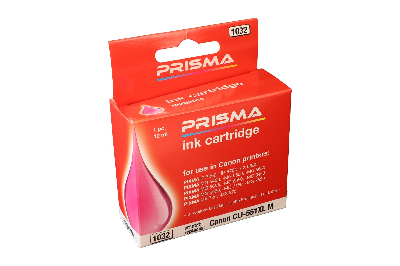 PRISMA 1032 Druckerpatrone für Canon Tintenstrahldrucker, magenta, 12 ml