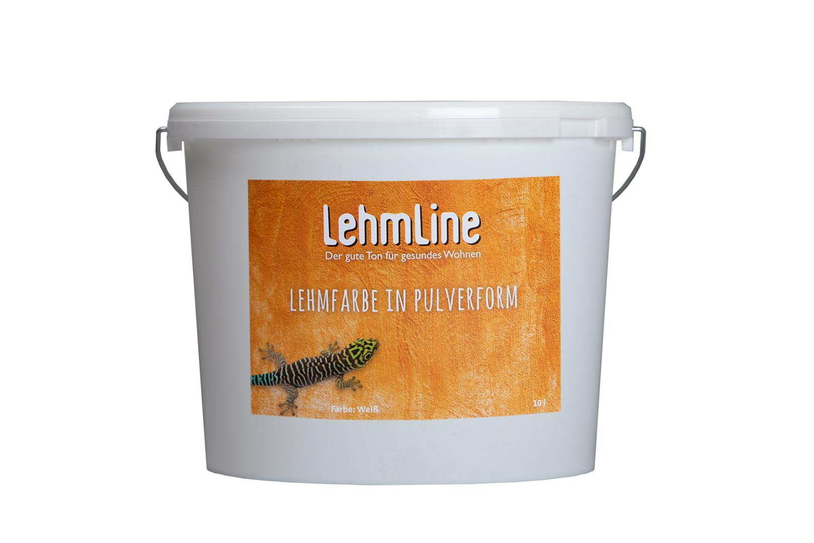 Hessler LehmLine Lehmfarbe, weiß, 24 Eimer à 10 l auf Palette