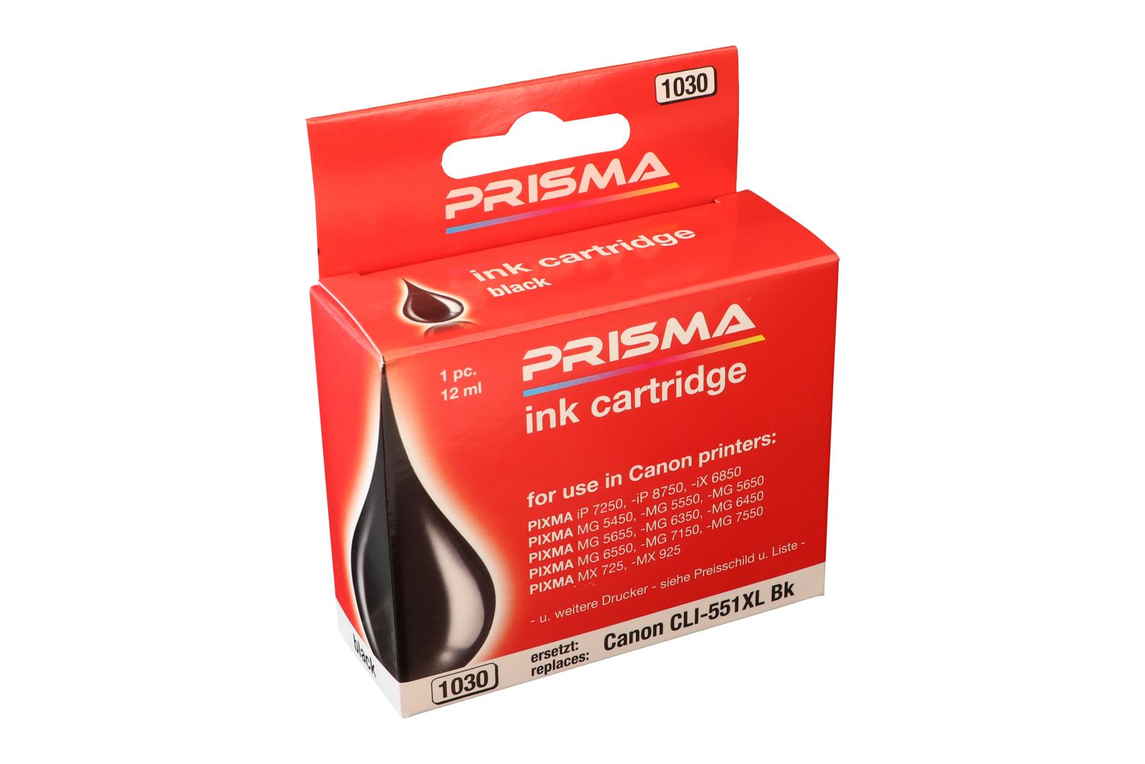 PRISMA 1030 Druckerpatrone für Canon Tintenstrahldrucker, schwarz, 12 ml