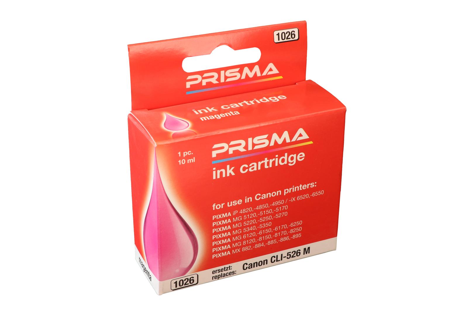 PRISMA 1026 Druckerpatrone für Canon Tintenstrahldrucker, magenta, 10 ml