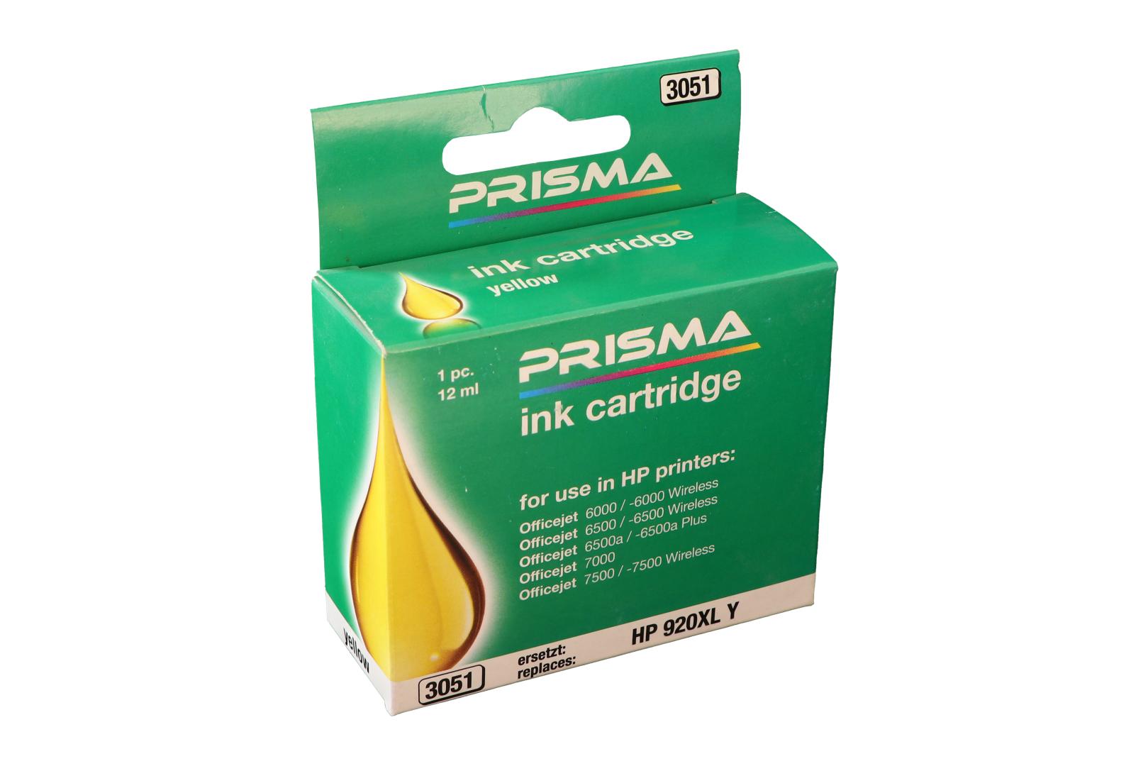 PRISMA 3051 Druckerpatrone für HP Tintenstrahldrucker, yellow, 12 ml