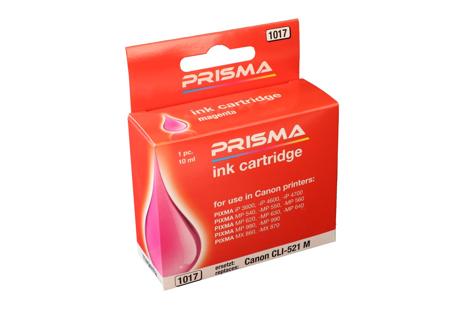 PRISMA 1017 Druckerpatrone für Canon Tintenstrahldrucker, magenta, 10 ml