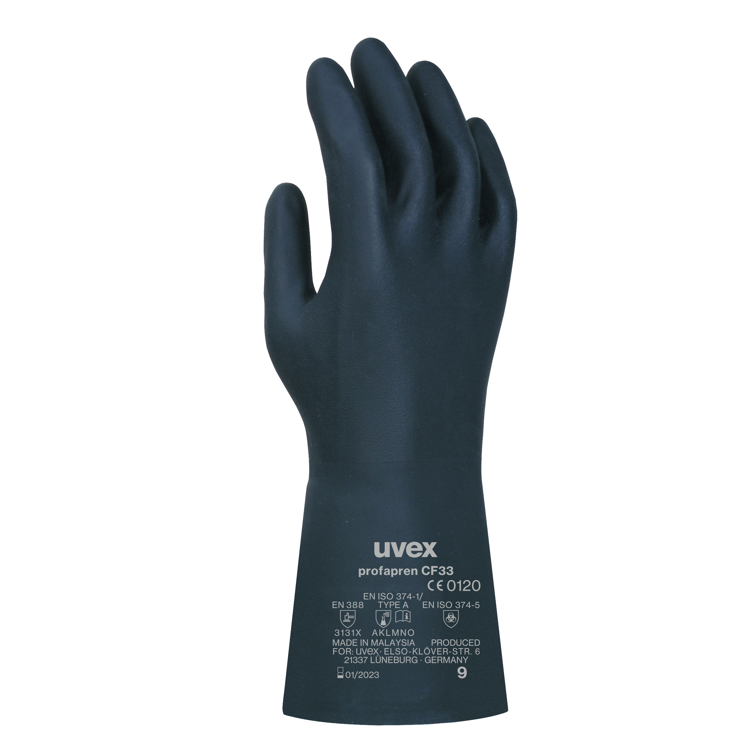 uvex profapren CF33 Chemikalienschutzhandschuhe, Größe 10