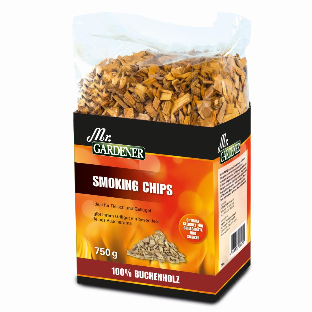Mr. GARDENER Smoking Chips, für ein besonders feines Raucharoma, 750 g