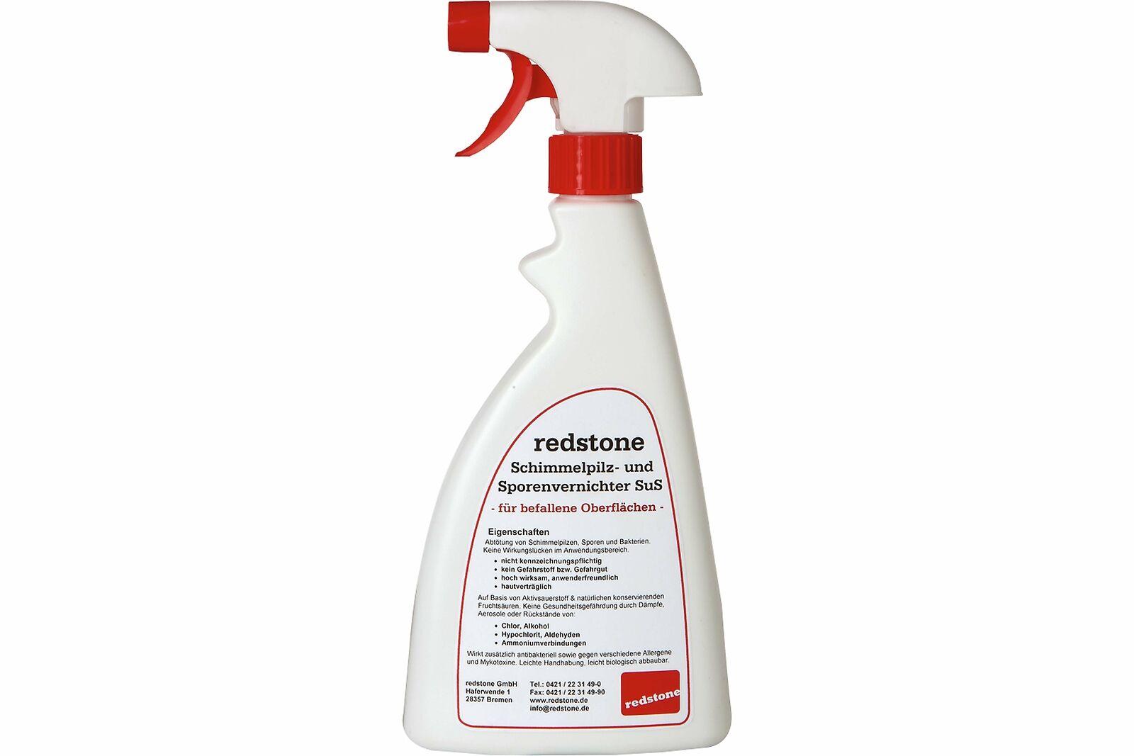 redstone VIVO Schimmel- und Sporenvernichter SuS, aus Aktivsauerstoff und Fruchtsäuren, ohne Chlor, 500 ml Sprühflasche