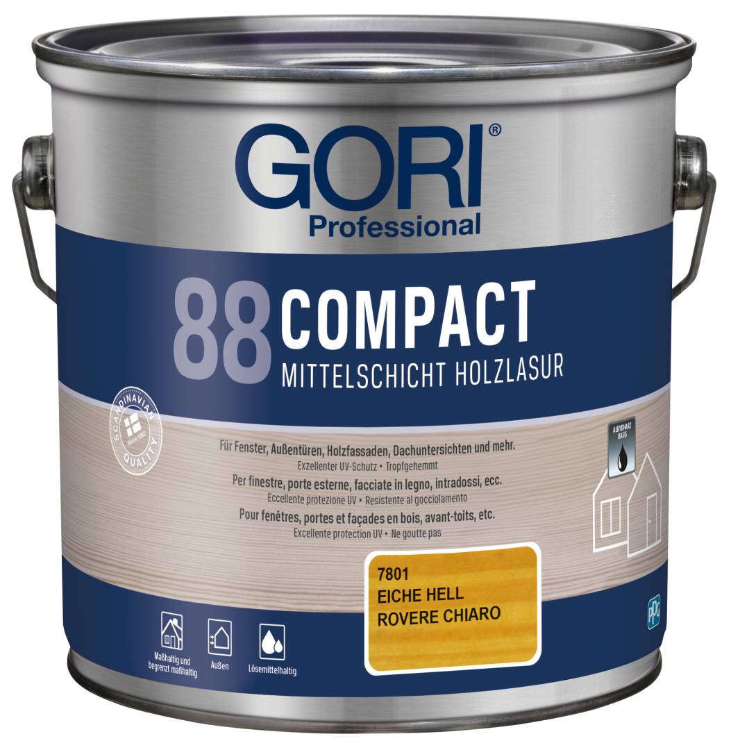 GORI Professional 88 COMPACT, Mittelschicht-Holzlasur, eiche hell, 2,5 l