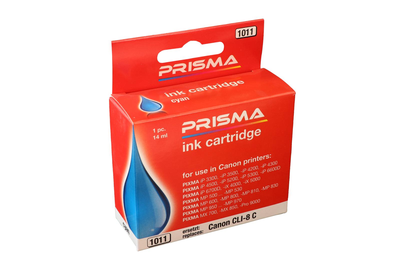 PRISMA 1011 Druckerpatrone für Canon Tintenstrahldrucker, cyan, 14 ml