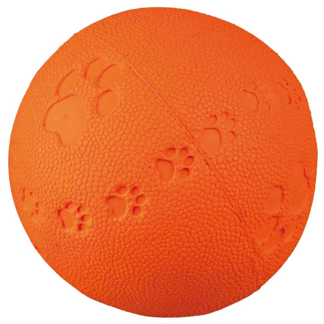 TRIXIE Ball, Naturgummi mit Pfotenmotiv, Ø 7 cm