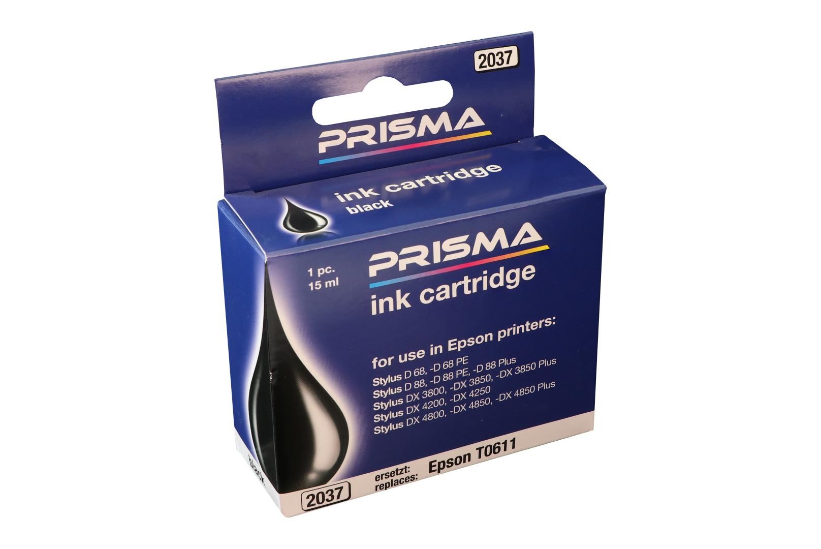 PRISMA 2037 Druckerpatrone für Epson Tintenstrahldrucker, schwarz, 15 ml