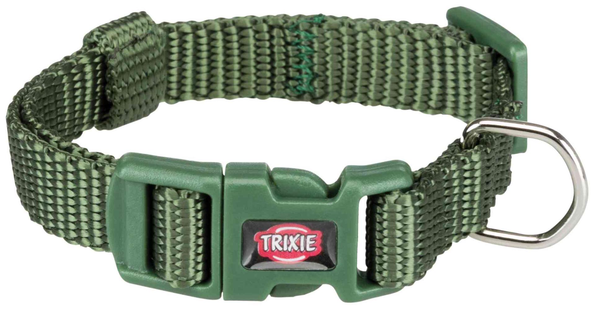TRIXIE Premium Halsband, XXS–XS: 15–25 cm / 10 mm, waldgrün