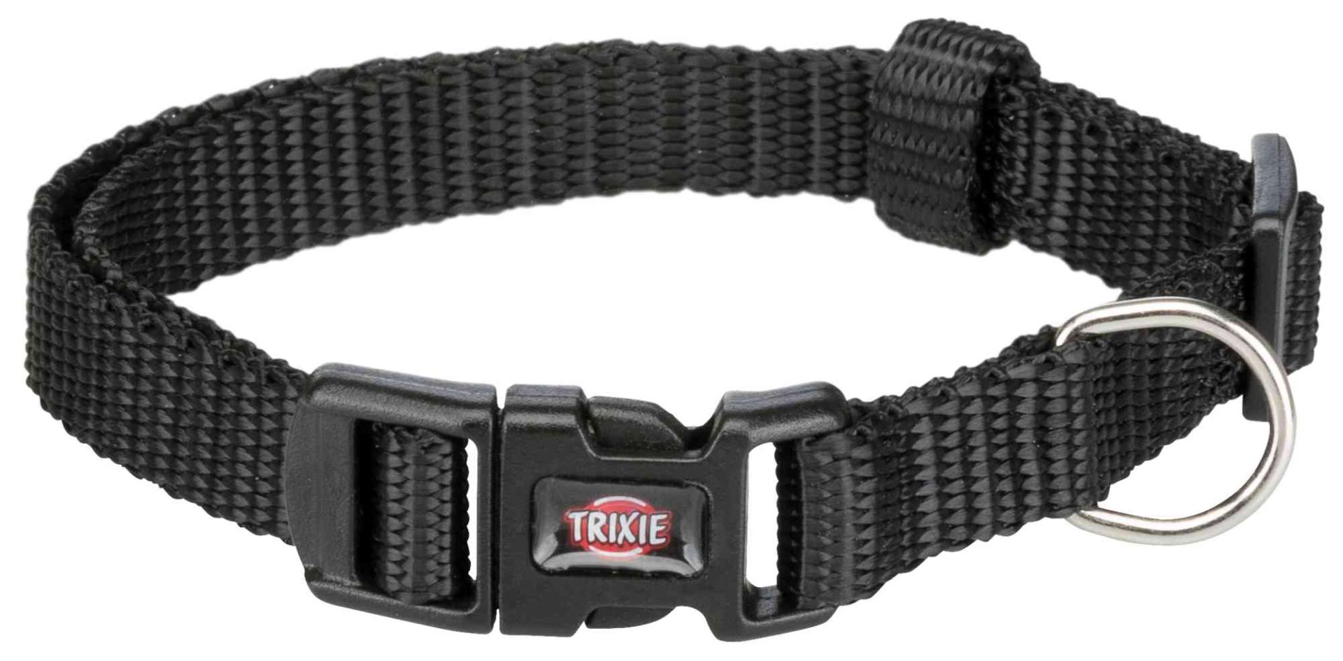 TRIXIE Premium Halsband, XS–S: 22–35 cm / 10 mm, schwarz