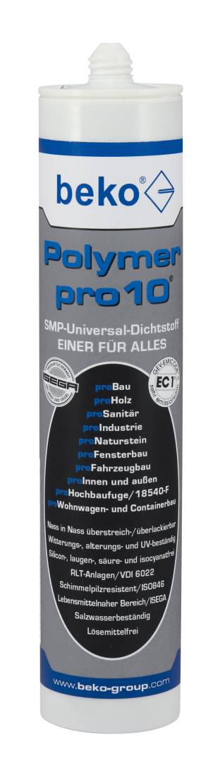beko Polymer pro10, SMP-Universal-Dichtstoff, EINER FÜR ALLES, silbergrau, 310 ml
