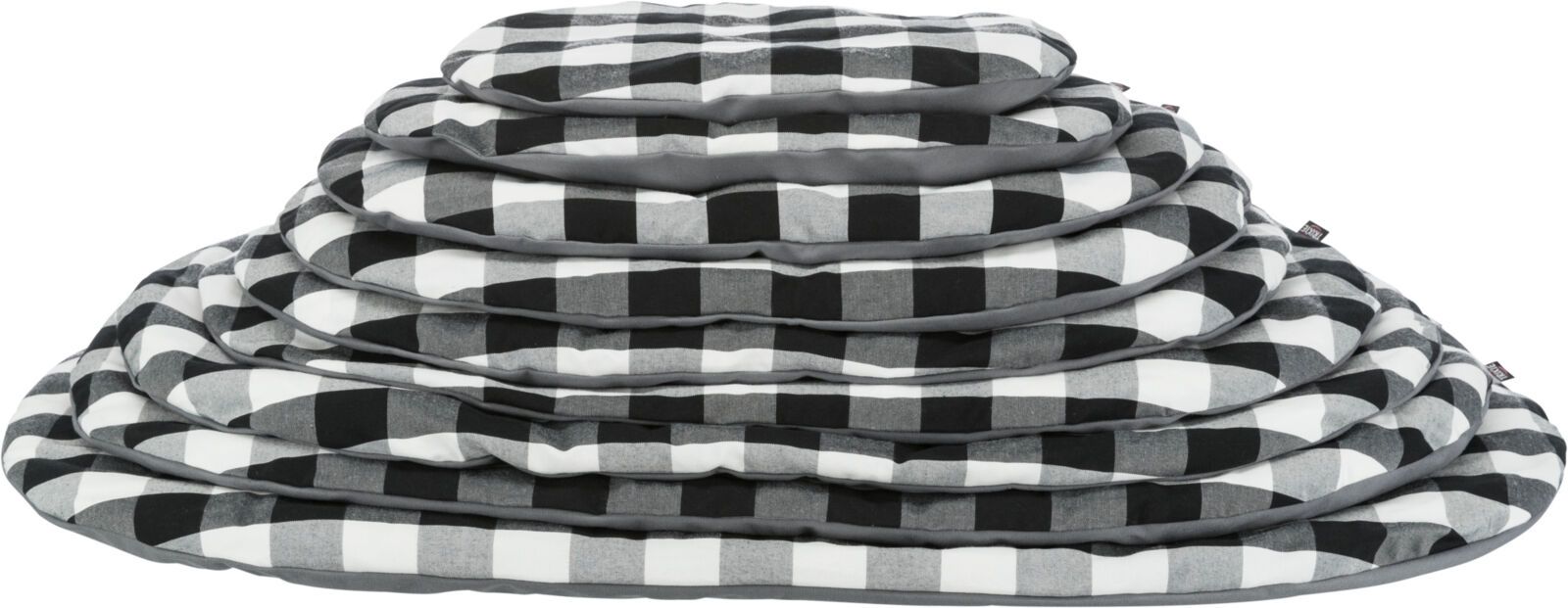 TRIXIE Kissen Scoopy, oval, 70 x 47 cm, schwarz / weiß / grau