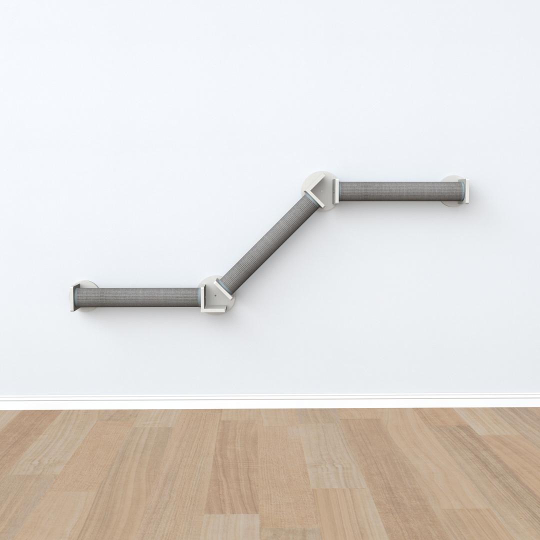 TRIXIE Wand-Set 2, Kletterpfad, 195 x 78 cm, weiß / grau