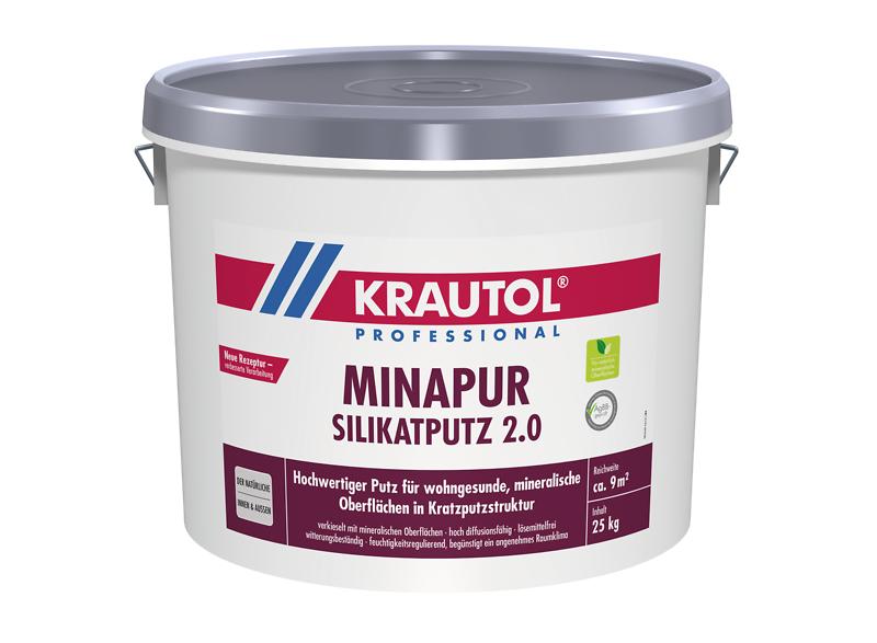 KRAUTOL Minapur Silikatputz K 2.0 weiß, 24 x auch Tönbasis, 25 kg auf Palette