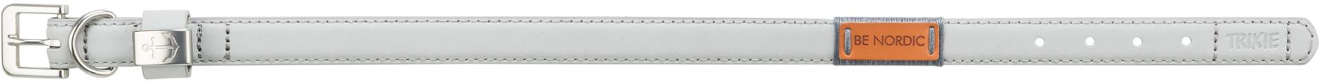 TRIXIE BE NORDIC Halsband, Leder, XS–S: 30–36 cm / 15 mm, hellgrau