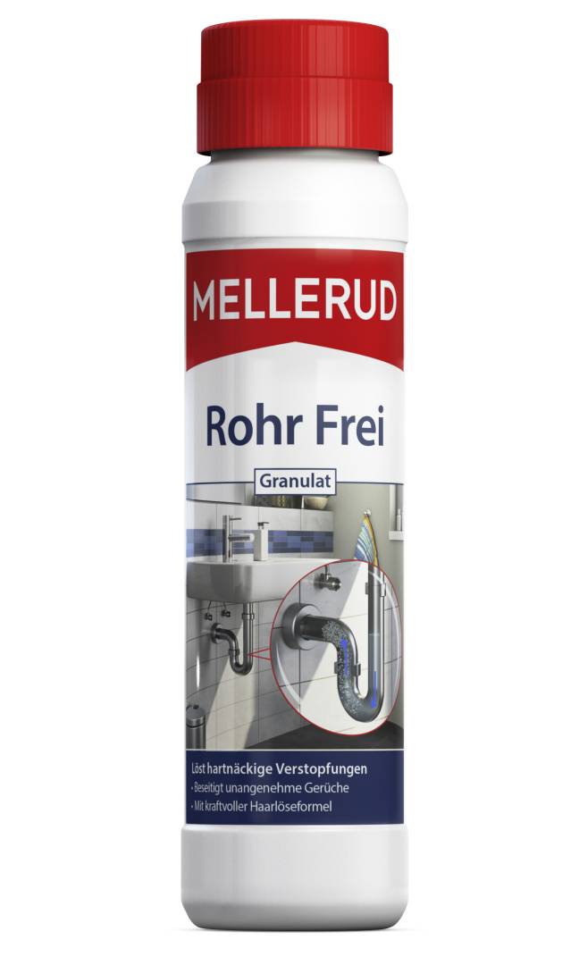 MELLERUD Rohr Frei Granulat, Spezial-Reiniger, 0,6 kg