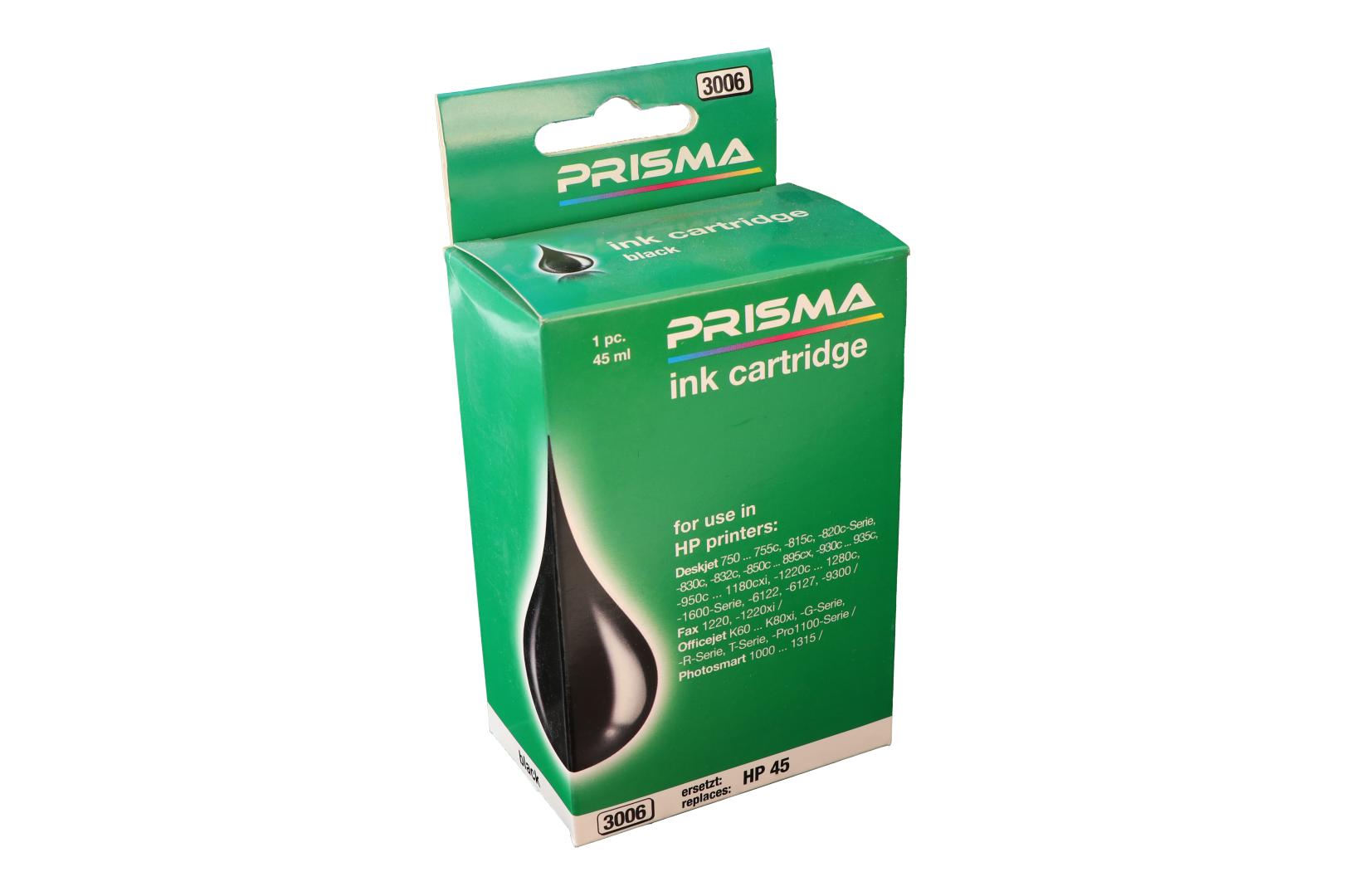 PRISMA 3006 Druckerpatrone für HP Tintenstrahldrucker, schwarz, 45 ml