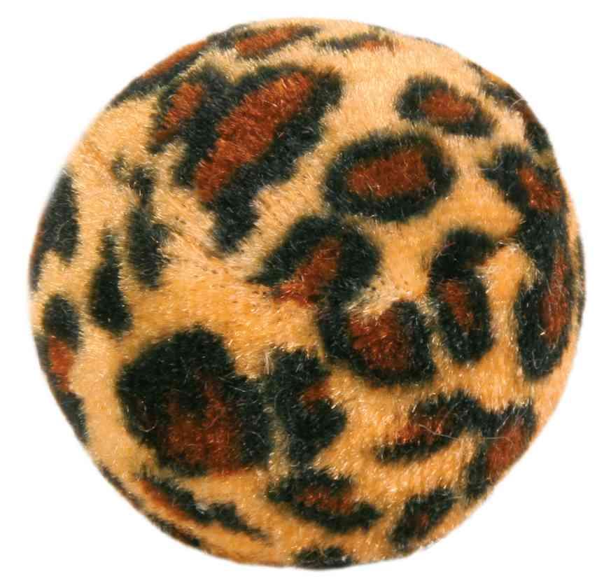TRIXIE Set Bälle mit Leopardenmuster, Plüsch, Ø 4 cm, 4 Stück
