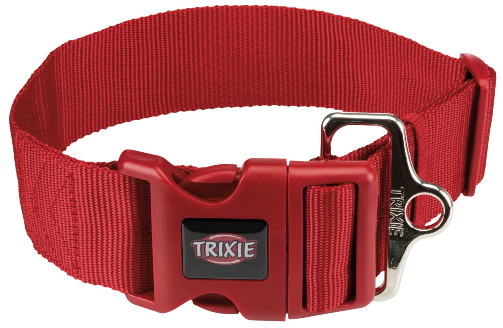 TRIXIE Premium Halsband, M–L: 40–60 cm / 50 mm, rot