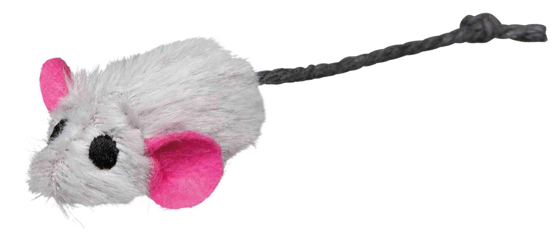 TRIXIE Set Mäuse mit Katzenminze-Kern,Plüsch,Katzenminze, 5 cm, 6 Stück