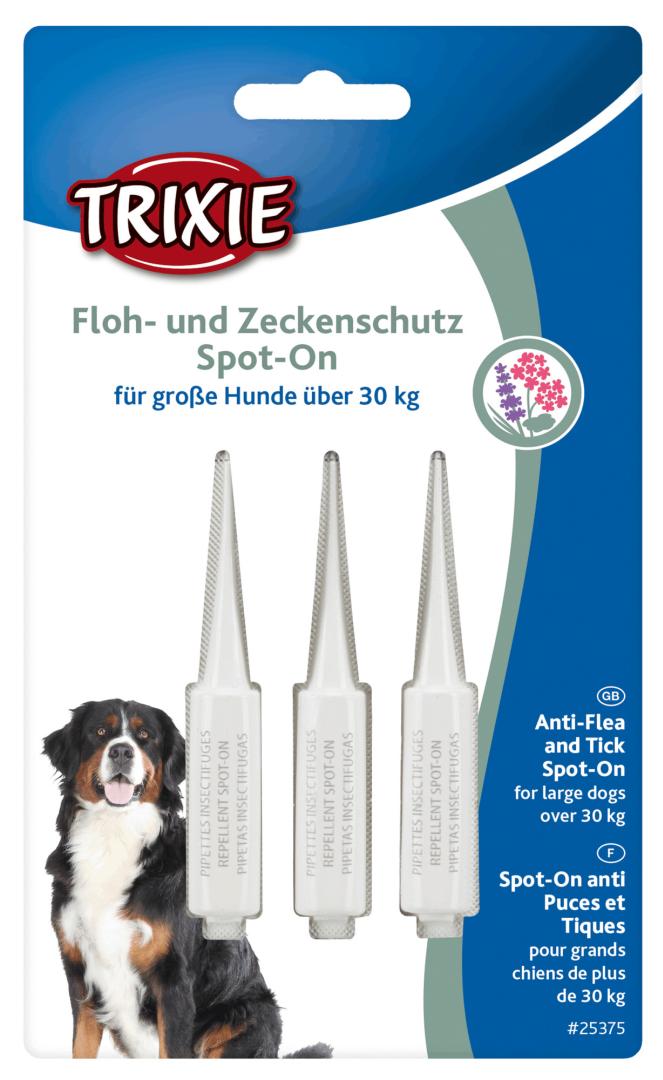 TRIXIE Floh- und Zeckenschutz Spot-On, große Hunde, 3 x 5 ml