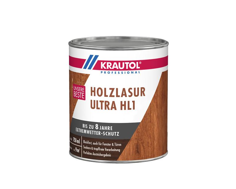 KRAUTOL Holzlasur ULTRA HL1 farblos, auch Tönbasis, 0,75 l