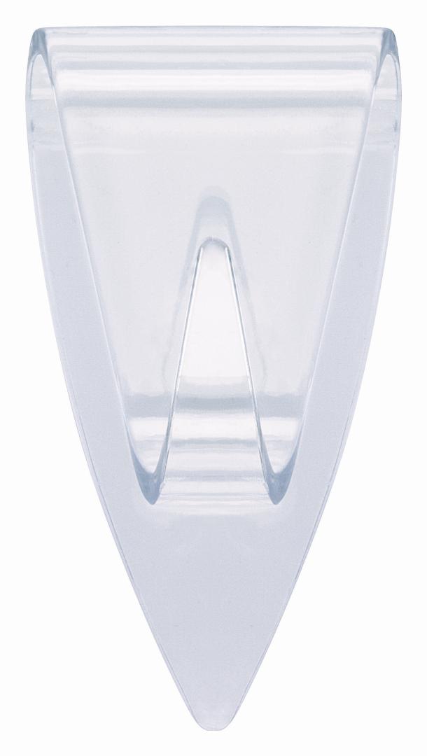 tesa Powerstrips Klebehaken transparent, Glas, bis 0,2 kg, 5 Stück