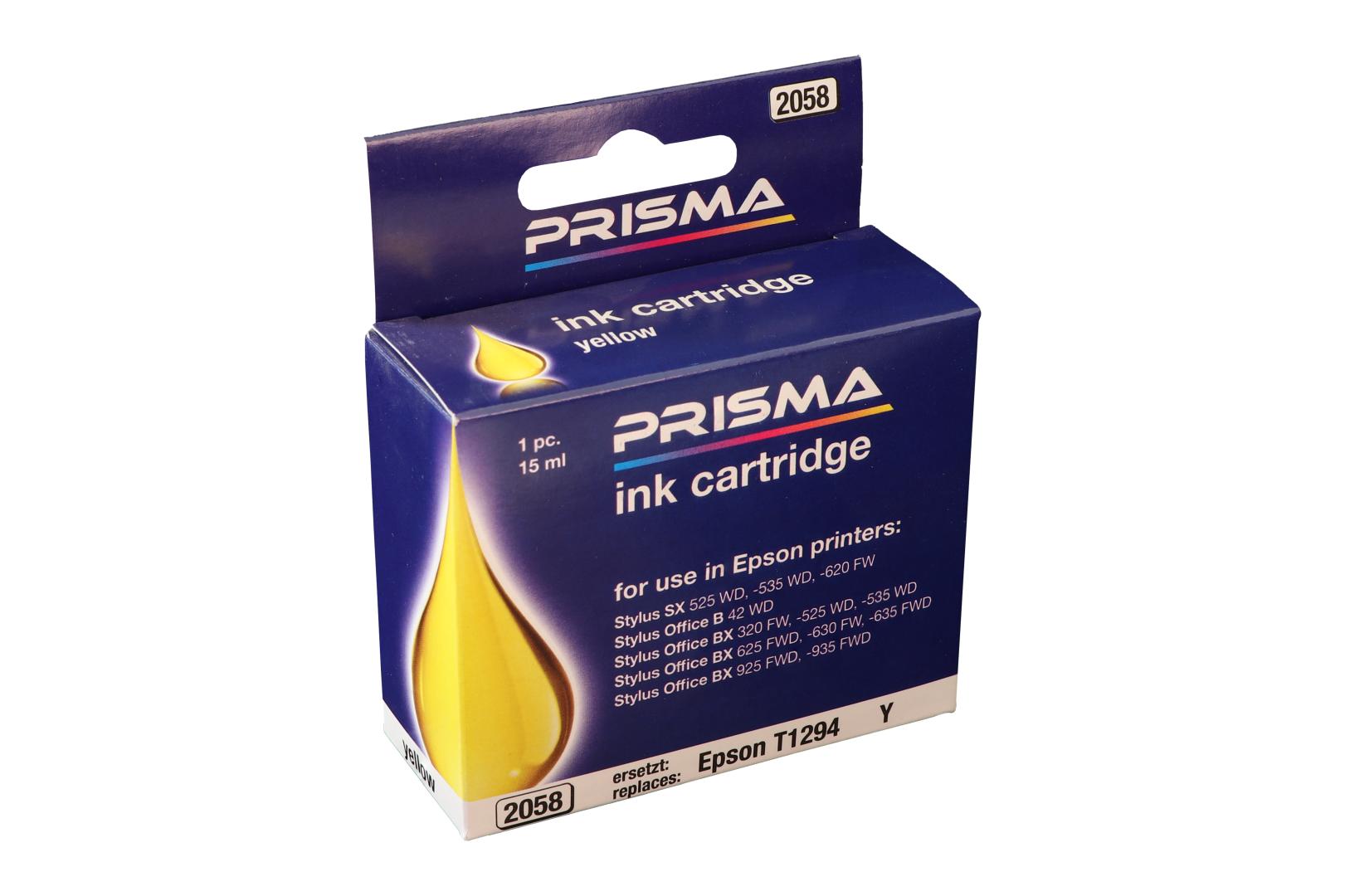 PRISMA 2058 Druckerpatrone für Epson Tintenstrahldrucker, yellow, 15 ml