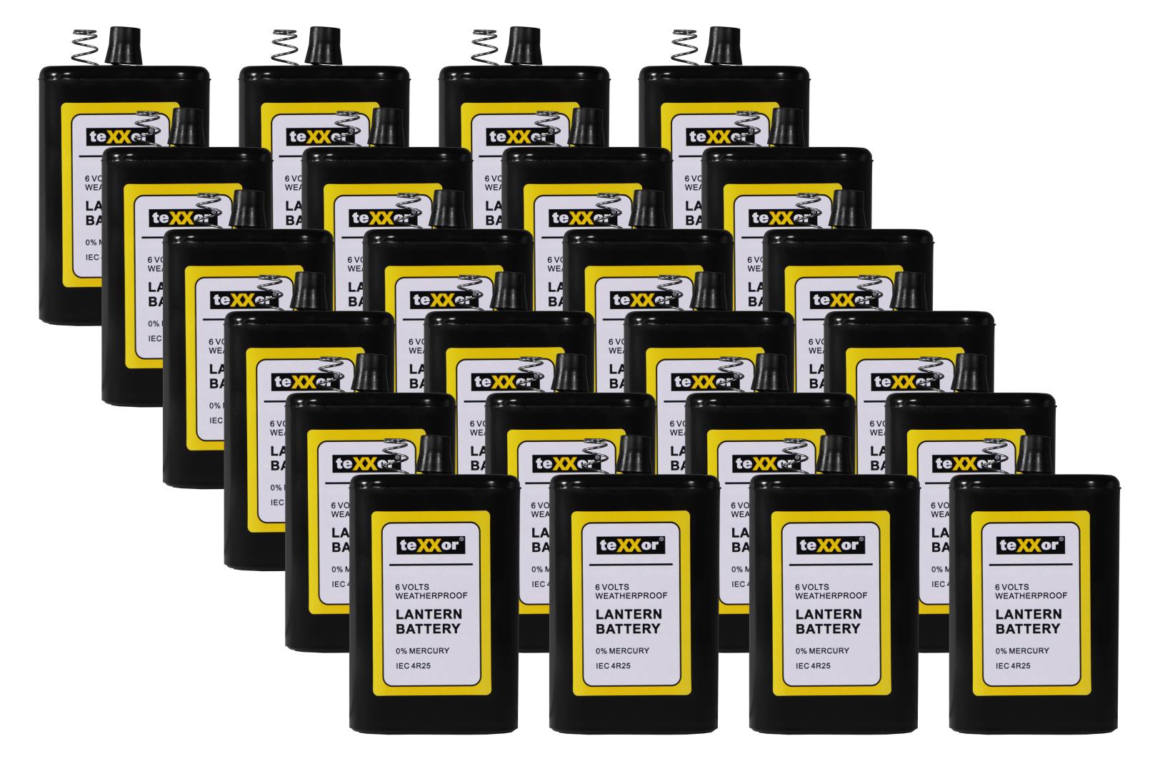 teXXor 3600 Hochleistungsbatterie, Blockbatterie, Trockenbatterie, 6 V, 7 Ah, 24 Stück im Karton