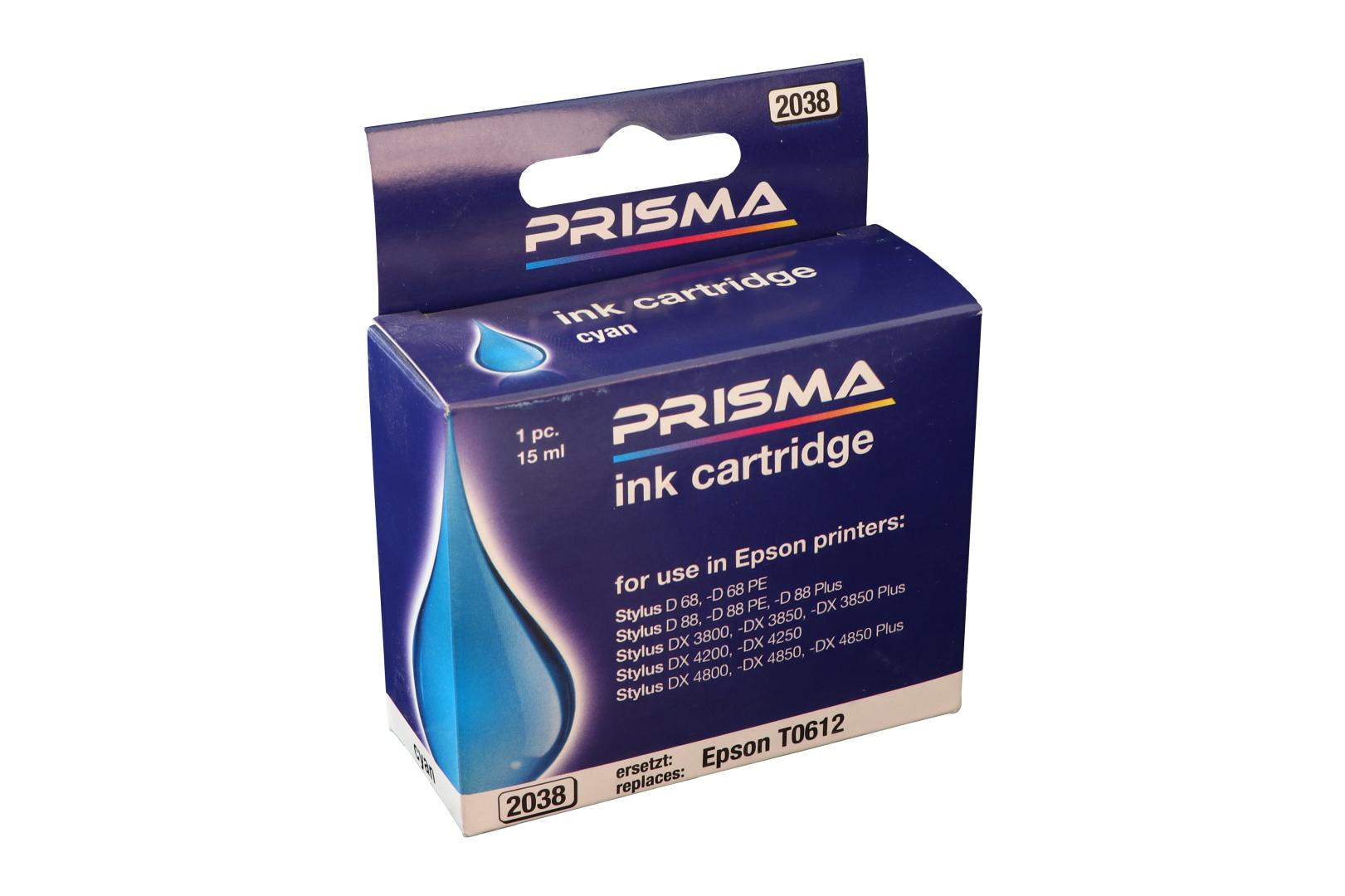 PRISMA 2038 Druckerpatrone für Epson Tintenstrahldrucker, cyan, 15 ml