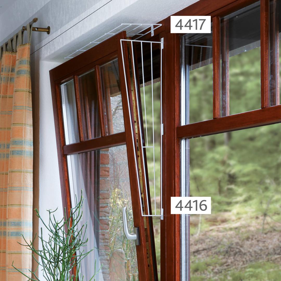 TRIXIE Schutzgitter für Fenster, oben / unten, 65 x 16 cm, weiß