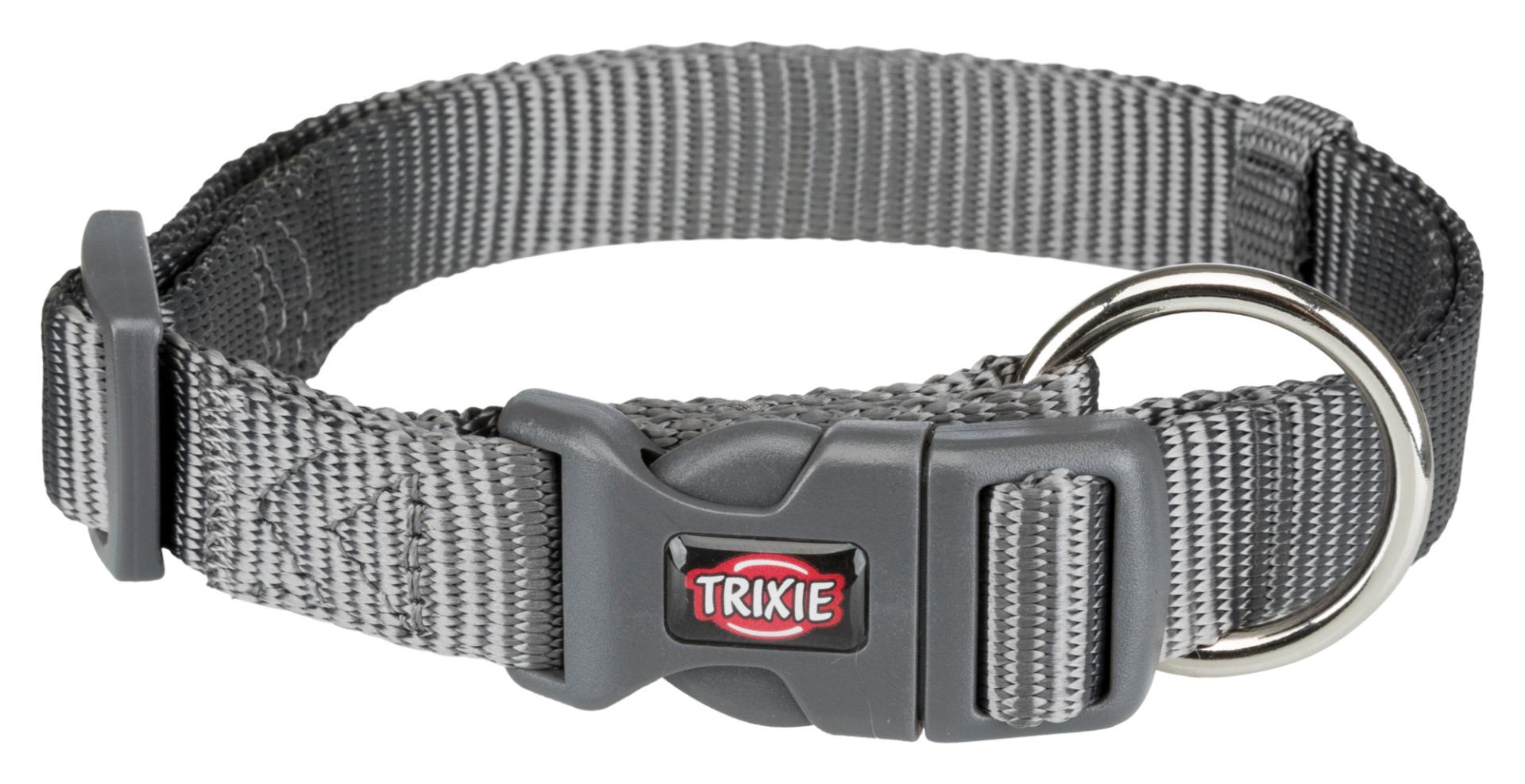 TRIXIE Premium Halsband, M–L: 35–55 cm / 20 mm, grafit