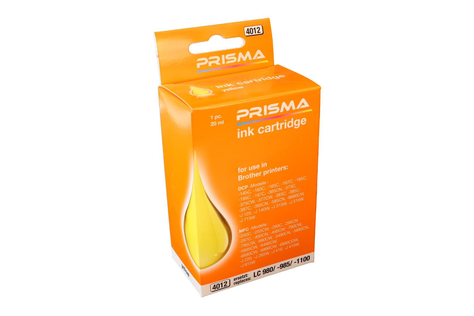PRISMA 4012 Druckerpatrone für Brother Tintenstrahldrucker, yellow, 20 ml