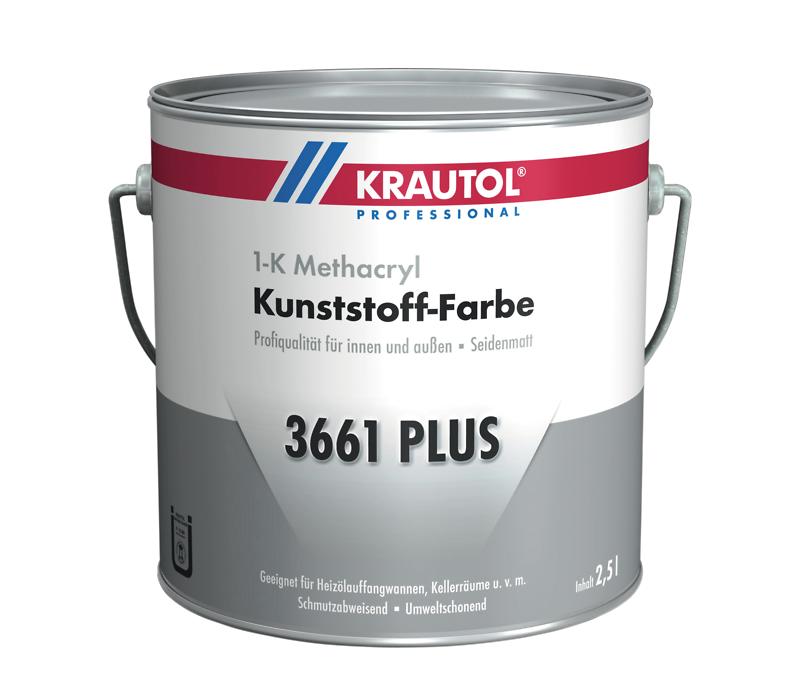 KRAUTOL 3661 PLUS Kunststoff-Farbe hellgrau, 0,75 l