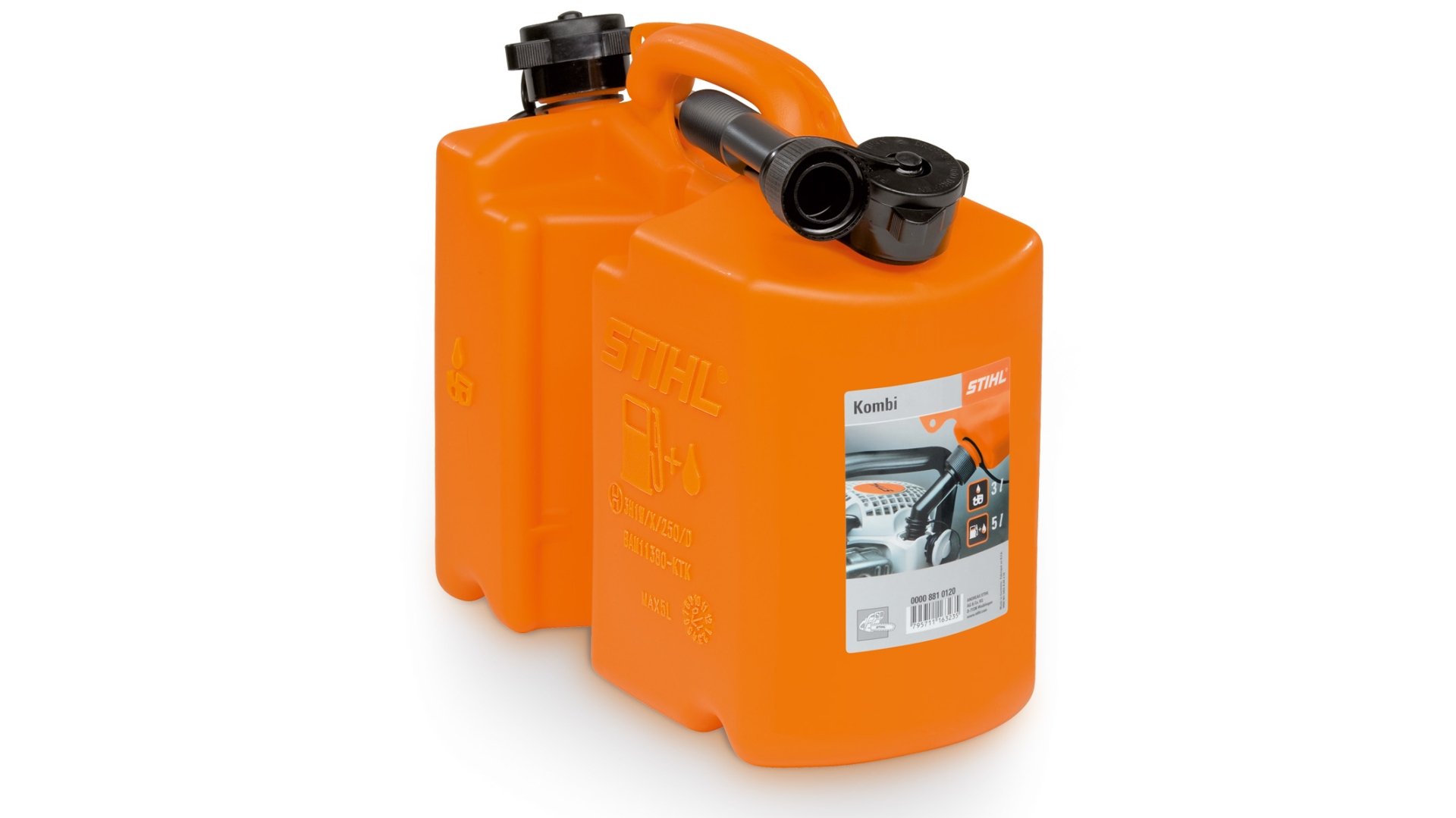 STIHL Kombi-Kanister orange Standard, für 5 l Kraftstoff und 3 l Sägekettenhaftöl