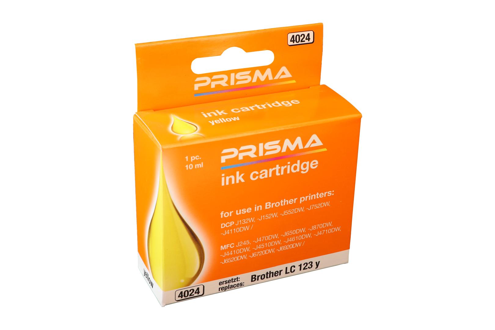 PRISMA 4024 Druckerpatrone für Brother Tintenstrahldrucker, yellow, 10 ml