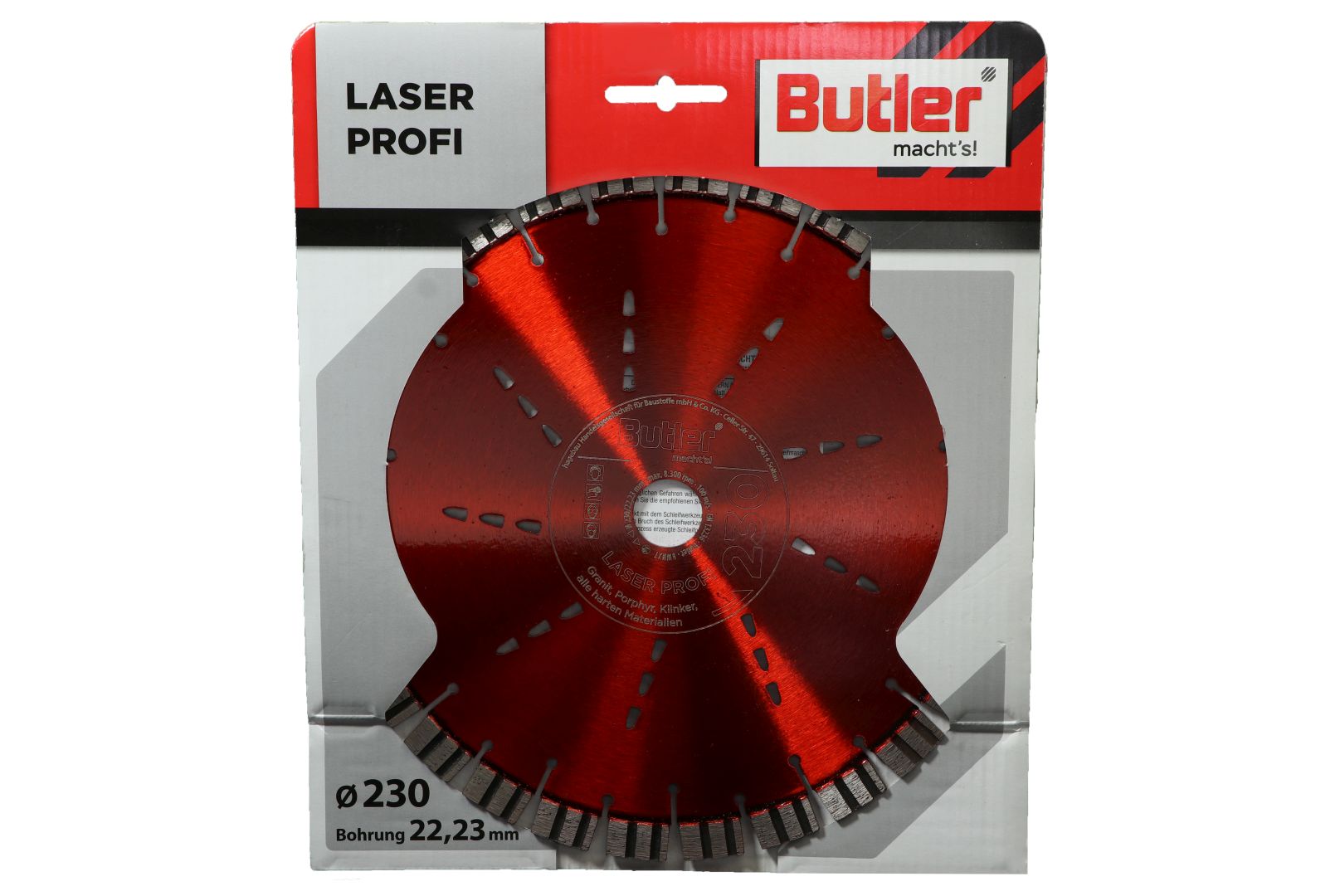 Butler macht's! Diamant-Trennscheibe Laser Profi, Bohrung: 22,23 mm, Ø 230 mm