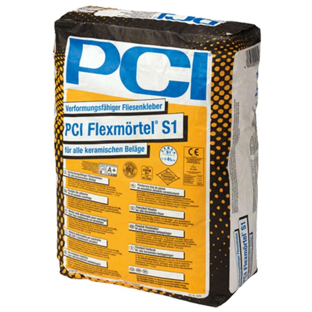 PCI Flexmörtel S1, verformungsfähiger Fliesenkleber, Flexkleber, 48 Säcke à 20 kg auf Palette