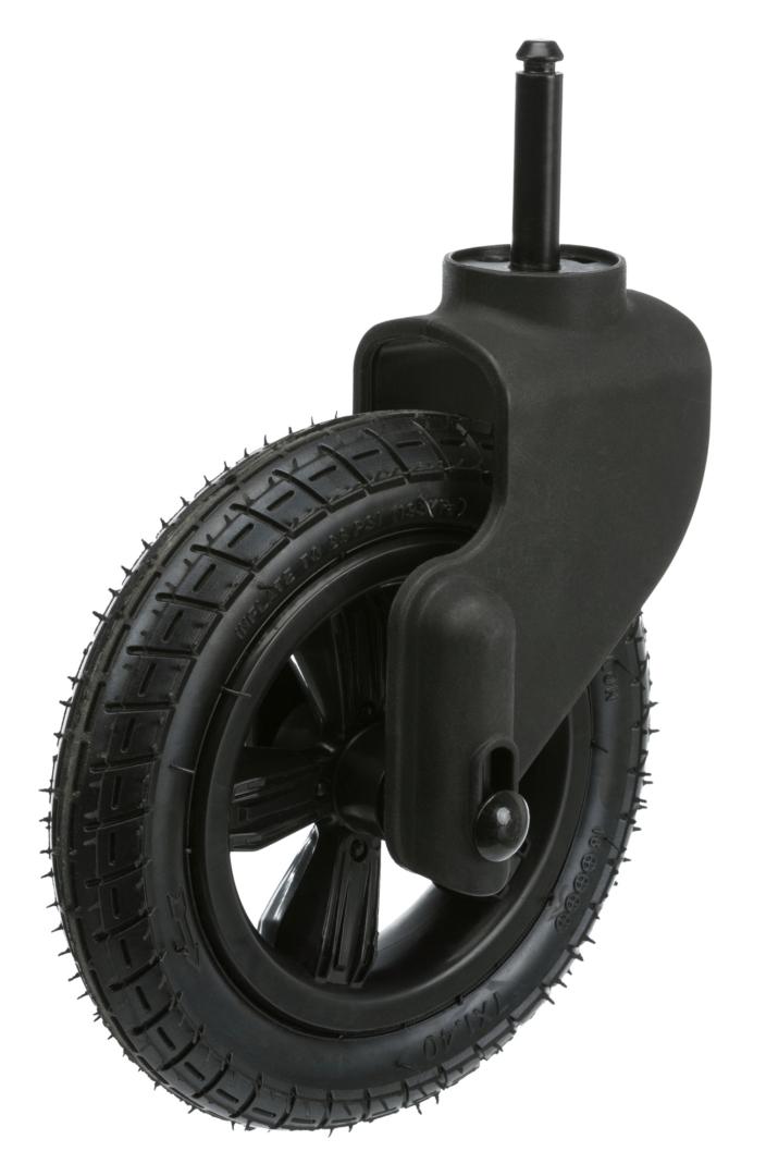TRIXIE Buggy-Frontrad für Fahrradanhänger, Schnell-Falt-Funktion, S / M / L, grau