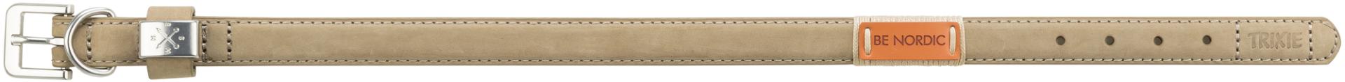 TRIXIE BE NORDIC Halsband, Leder, XS–S: 30–36 cm / 15 mm, sand